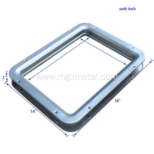 Straight Corner Vision Lite Mild Steel Square Vision Panels For Fire Doors Manufactory